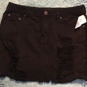 Black jean skirt